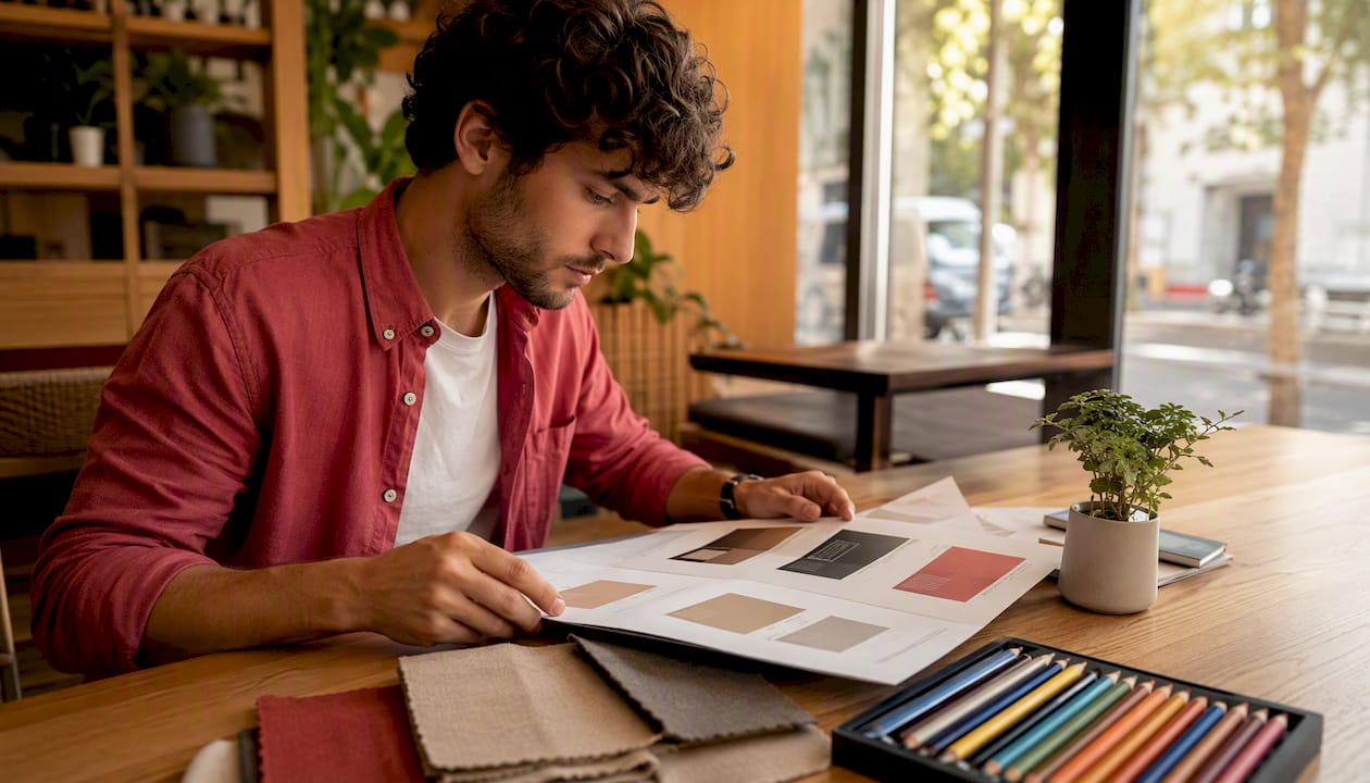 Designer alle prese con l’analisi del layout di un menù cartaceo