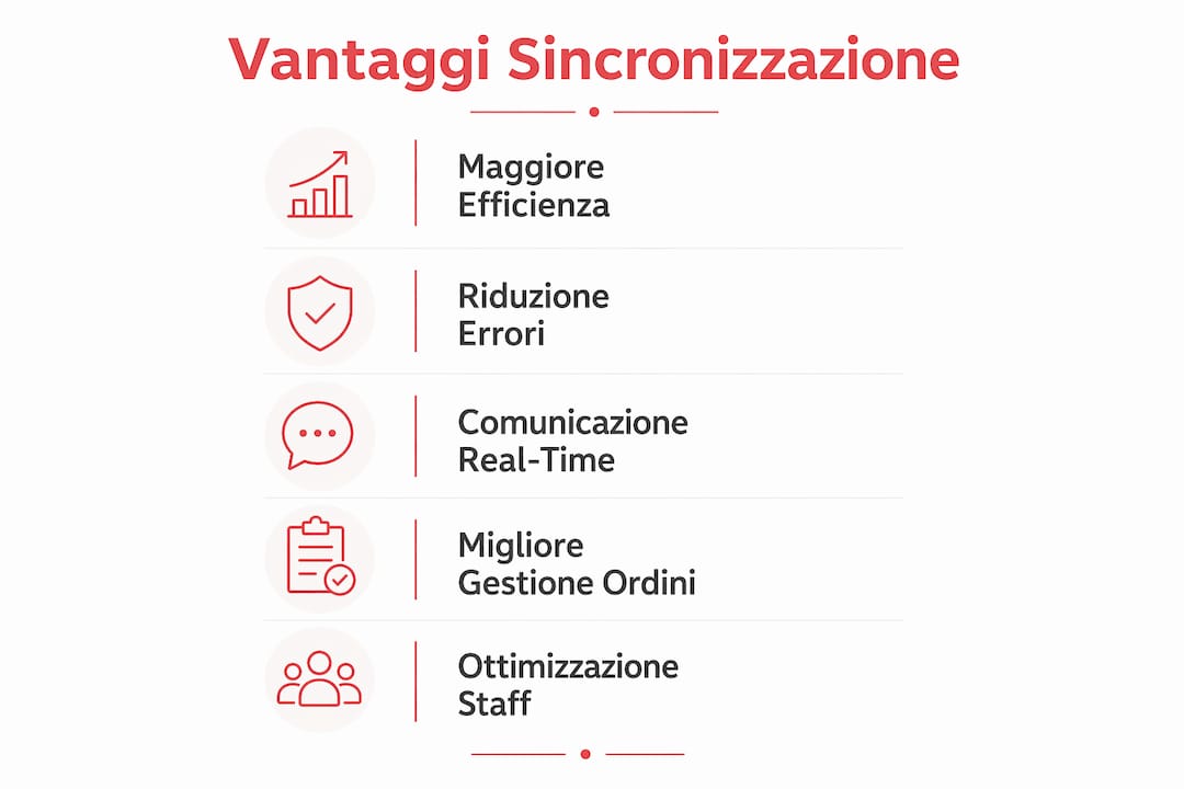 Infografica: tutti i benefici della sincronizzazione dei software in cucina