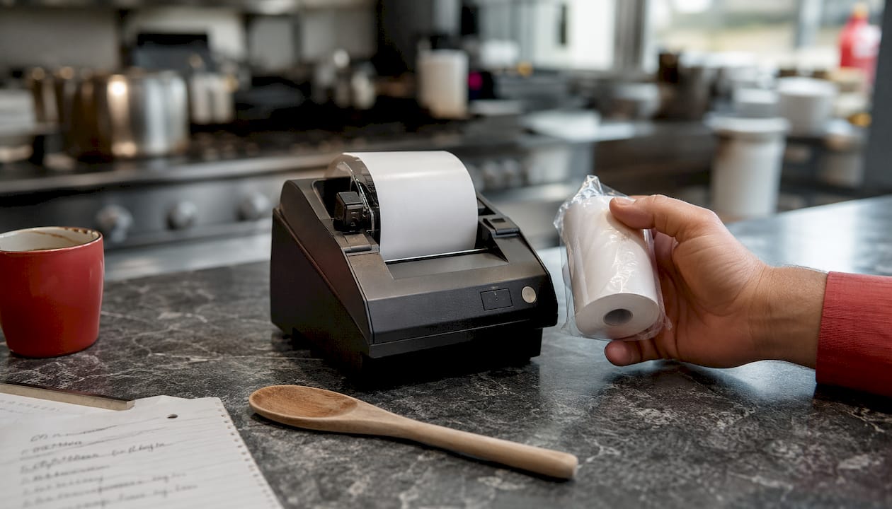 Rotolo di carta per test di stampa della stampante termica