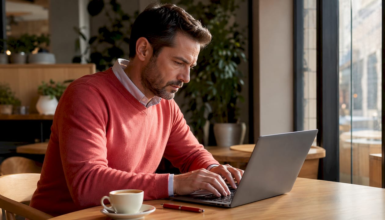 Una persona al computer sta organizzando i turni di lavoro direttamente dall’ufficio.