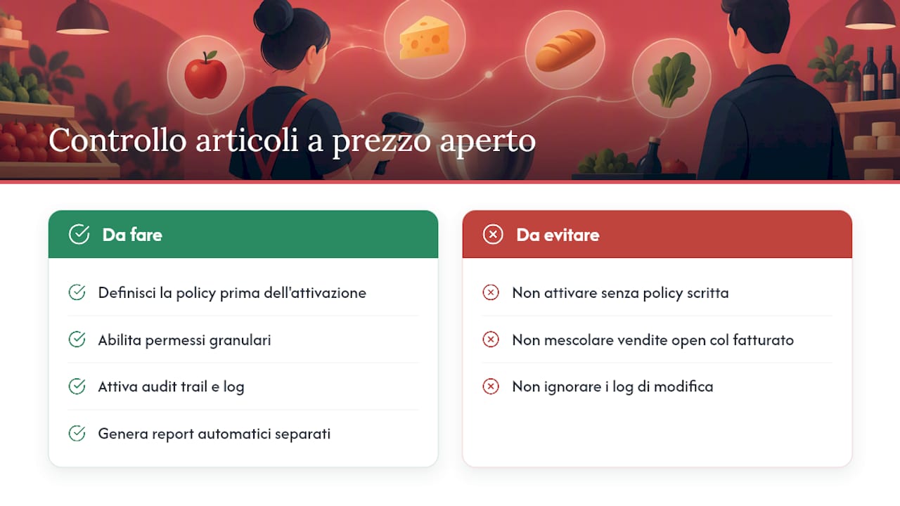 Perché serve controllare gli open priced items — overview diagram