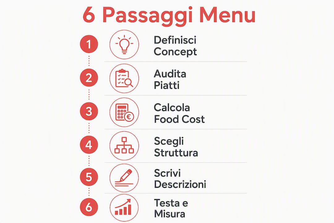 Infografica: 6 step pratici per creare un menu perfetto