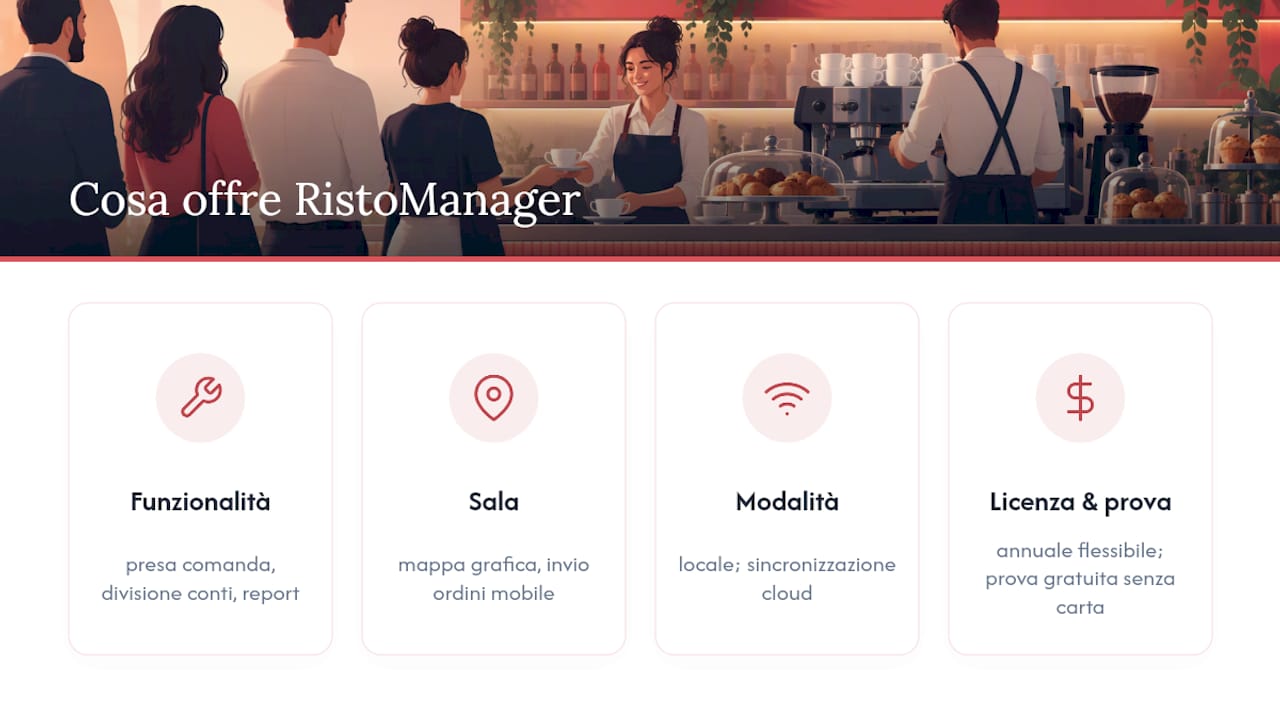 Come RistoManager può supportare la riduzione dei tempi di checkout — overview diagram