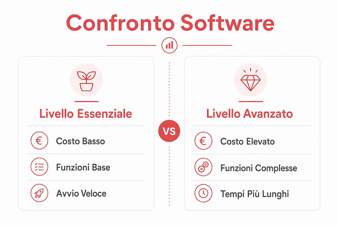 Infografica comparativa tra le principali soluzioni software
