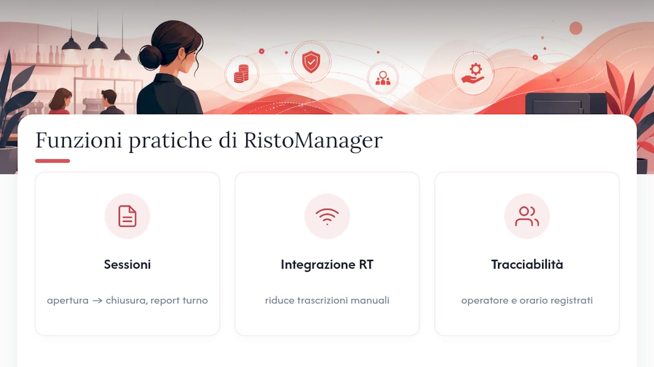Come RistoManager supporta la gestione cassa in pratica — overview diagram