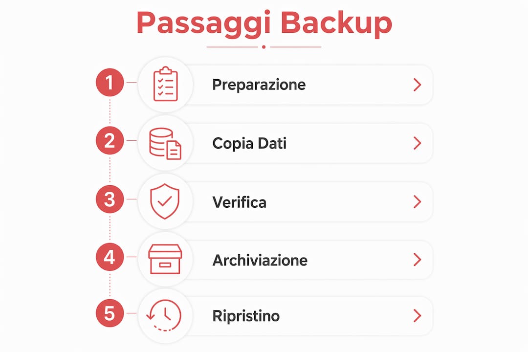 Infografica: i passaggi fondamentali per un backup sicuro ed efficiente nel tuo ristorante