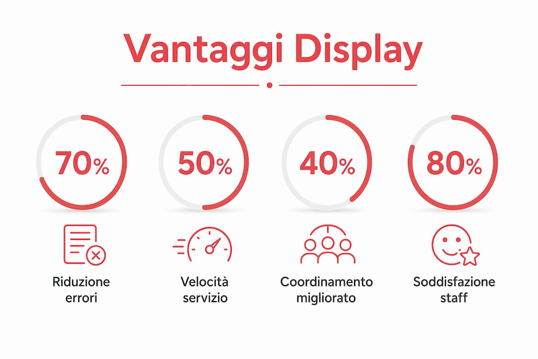 Infografica: i benefici del display digitale per la cucina della pizzeria