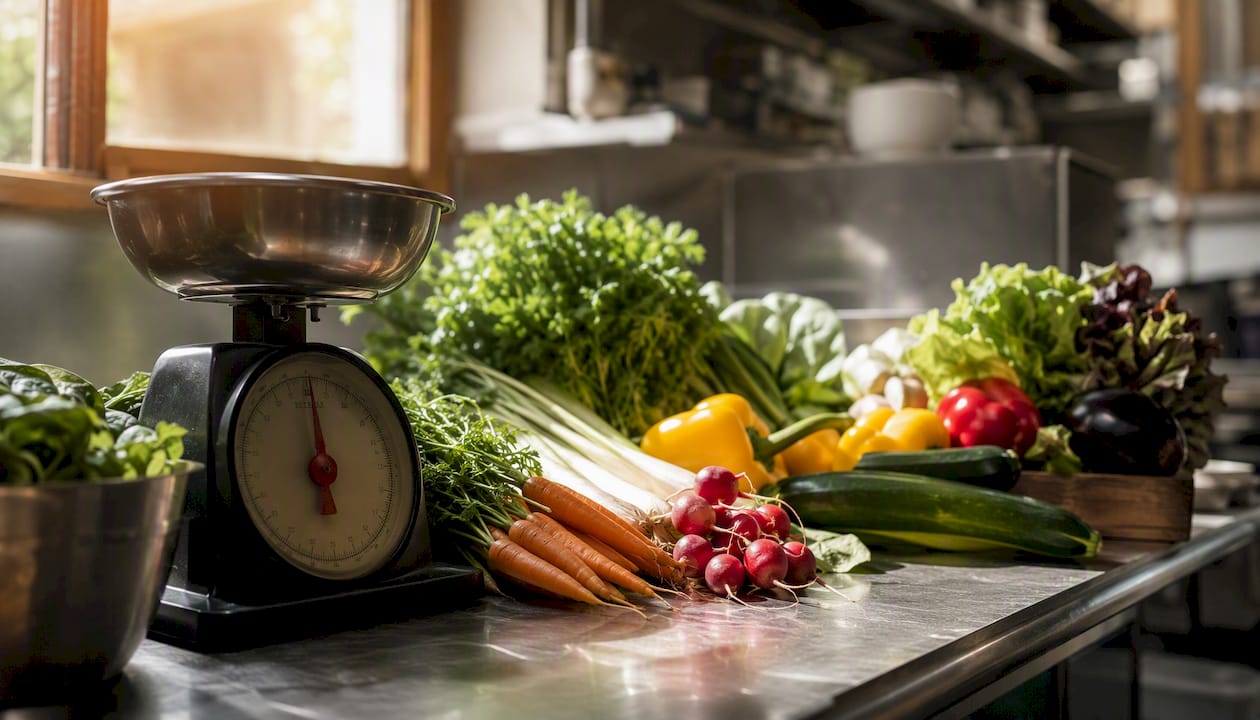 Postazione ingredienti per il controllo dei costi in cucina