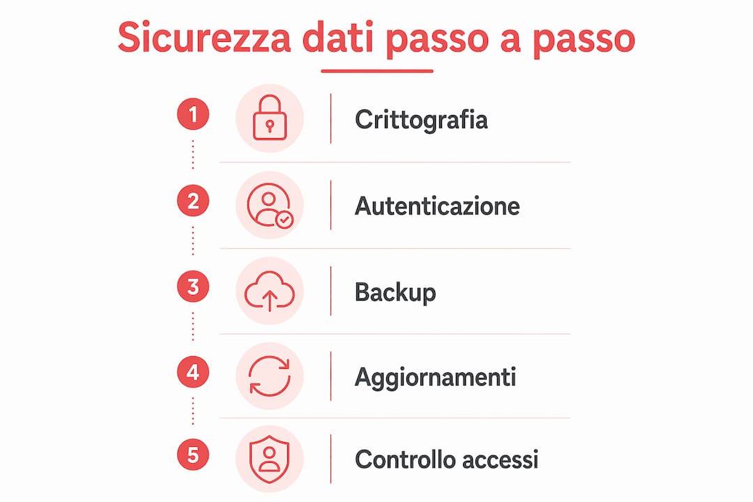 Infografica: come proteggere i dati nel tuo ristorante, passo dopo passo