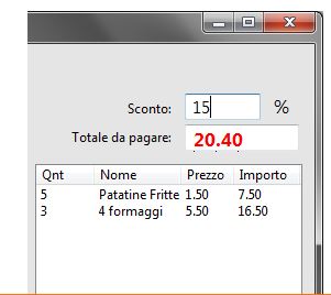 Inserire gli sconti scontrino