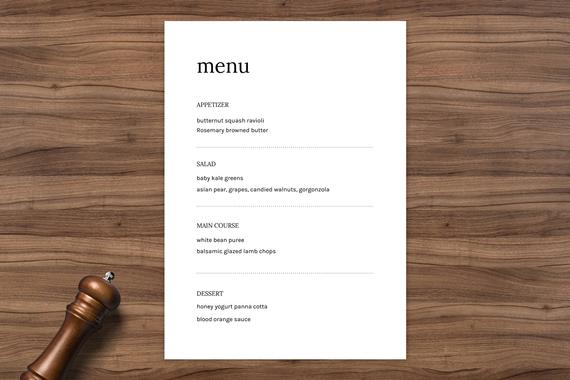 Menù ristorante: cosa è?